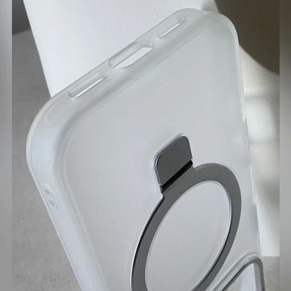 iPhone 17 Pro Max “Ice” Mag Mag Phone Case with Ring Holder NEW Chic